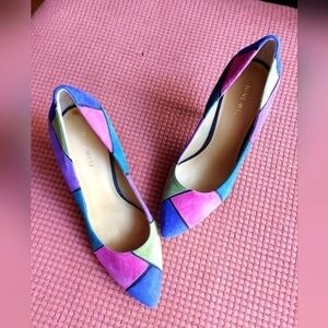 Nine West Multi-coloured Suede High Heel Shoes. Size 8M